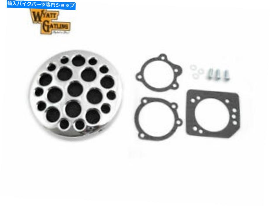 クロームパーツ Wyatt Gatling Harley DavidsonのためのWyatt Gatling Chromeの穿孔エアクリーラーV-Twin Wyatt Gatling Chrome Drilled Air Cleaner for Harley Davidson by V-Twin【並行輸入品】 28,965円