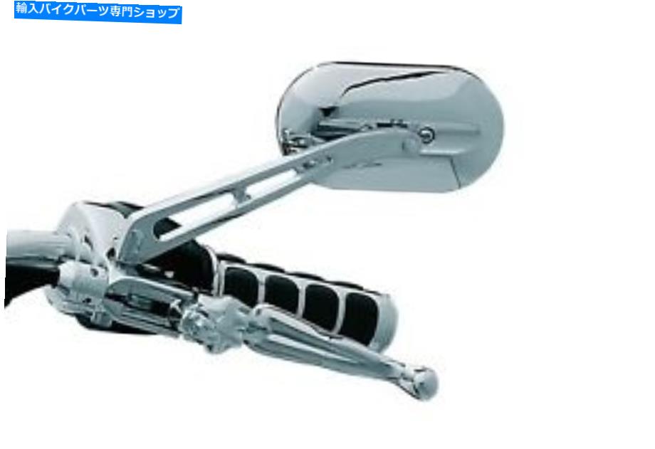 クロームパーツ ハーレーHD 1409のためのクライャキン直接交換の大きい頭部クロムマグナムミラー KURYAKYN DIRECT REPLACEMENT LARGE HEAD CHROME MAGNUM MIRRORS FOR HARLEY HD 1409【並行輸入品】