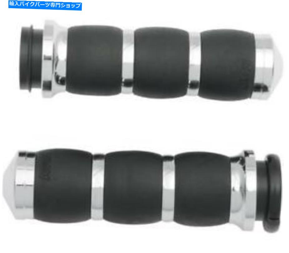 クロームパーツ AVON 3リングクロームVAグリップHarley 2008-18 FLH FLT 16-18 Softail Air-93-Fly Avon 3-Ring Chrome VA Grips for Harley 2008-18 FLH FLT 16-18 Softail AIR-93-FLY【並行輸入品】