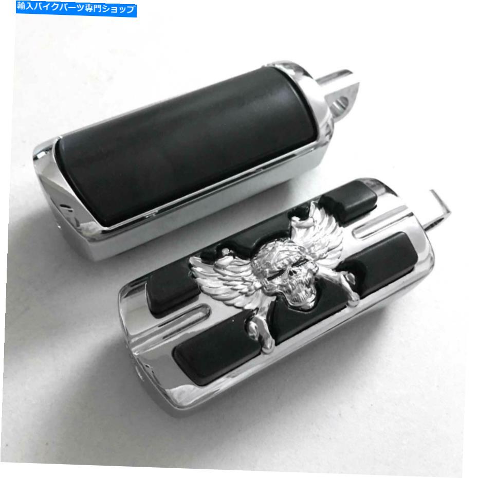 クロームパーツ Harley Sportster 883カスタムXL883デラックスハガロー Chrome Foot Peg Rest For Harley Sportster 883 Custom XL883 Deluxe Hugger Low【並行輸入品】