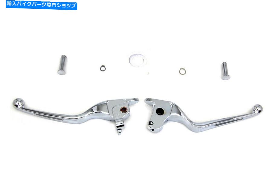 クロームパーツ クロム渦ハンドレバーセットハーレーダビッドソンフィット Chrome Vortex Hand Lever Set fits Harley-Davidson【並行輸入品】|Us Custom Parts Shop USDM