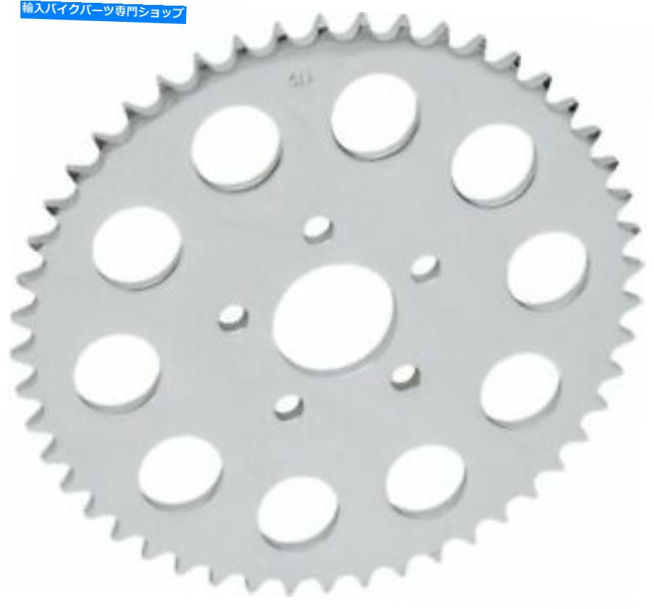 クロームパーツ ドラッグスペシャリ46Tフラットリアホイールスプロケット、クローム1210-0379 Drag Specialties 46T Flat Rear Wheel Sprocket, Chrome 1210-0379【並行輸入品】