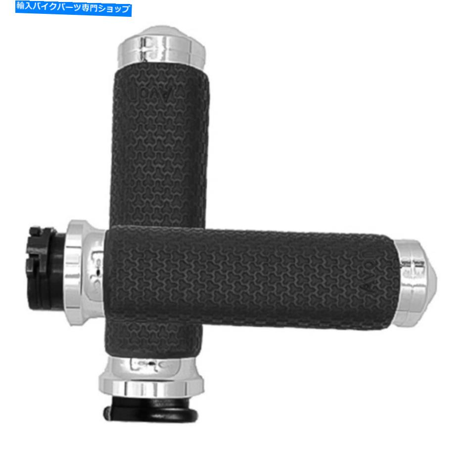 クロームパーツ エイボンケーブルスロットルメモリフォームグリップクロームMF-63-CH MC AVON CABLE THROTTLE MEMORY FOAM GRIP CHROME MF-63-CH MC【並行輸入品】