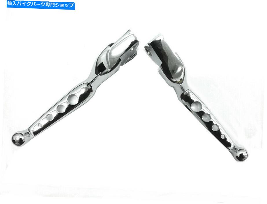 クロームパーツ クロームドリルハンドレバーセットはハーレー - ダビッドソンをフィットします Chrome Drilled Hand Lever Set fits Harley-Davidson【並行輸入品】