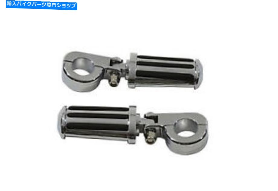 クロームパーツ V-Twin 27-0587 - レールスタイルのフットペグセットクロム V-Twin 27-0587 - Railer Style Footpeg Set Chrome【並行輸入品】
