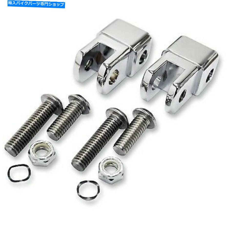 クロームパーツ LAチョッパー - LA-7202-01 - 初期スタイルのフットペグマウントアダプタ、クロム LA Choppers - LA-7202-01 - Early-Style Footpeg Mount Adapters, Chrome【並行輸入品】