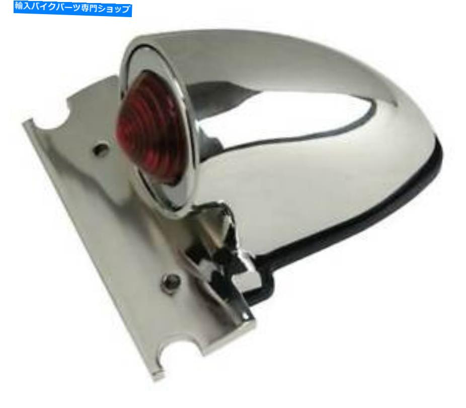 クロームパーツ UltimaダイキャストクロームメッキオリジナルチョッパースタイルTaillight 12V LEDレッドレンズ Ultima Die Cast Chrome Plated Original Chopper Style Taillight 12V LED Red Lens【並行輸入品】