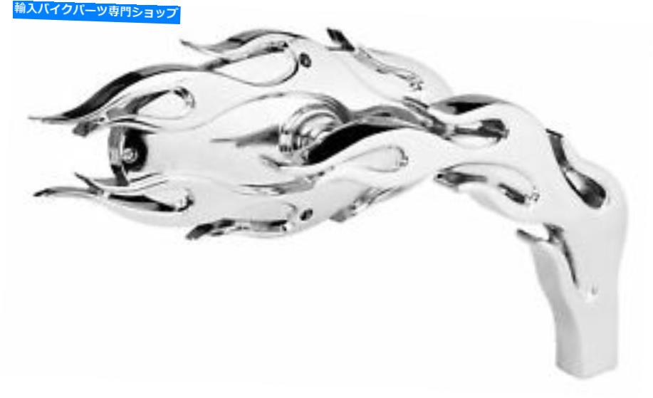 クロームパーツ Arlen Ness 13-070ダイカストフレームミラー - 左 - クロム Arlen Ness 13-070 Die-Cast Flamed Mirror - Left - Chrome【並行輸入品】