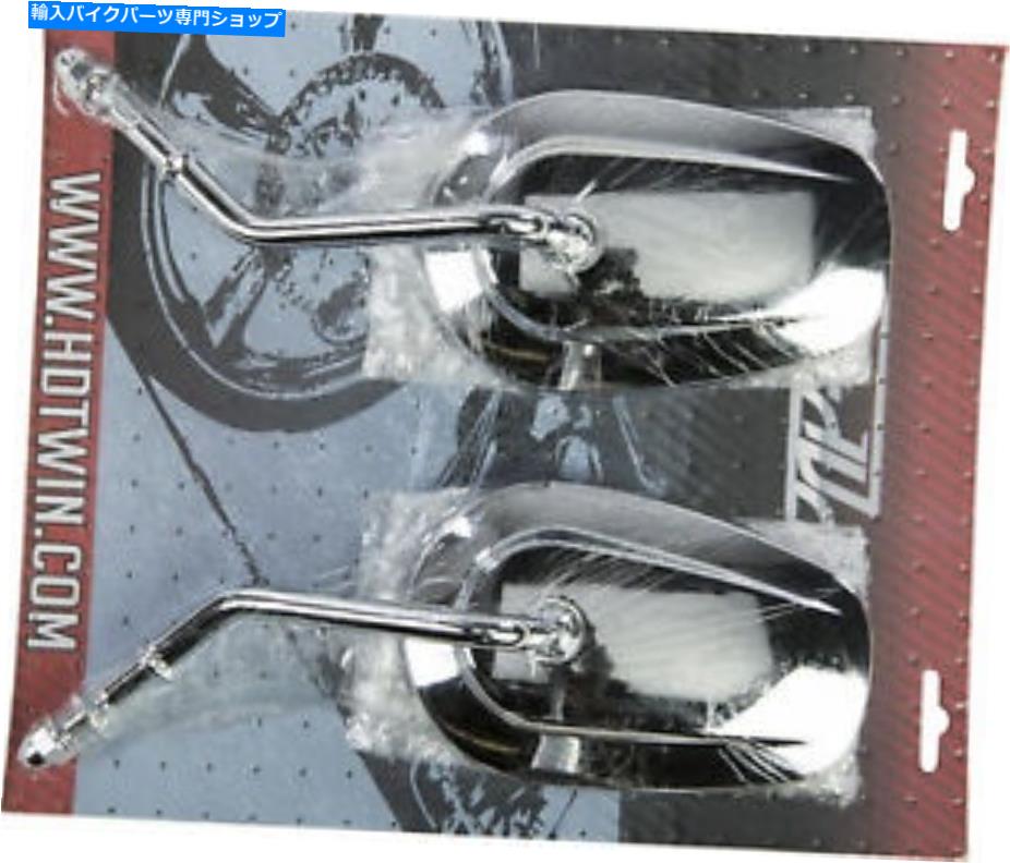 クロームパーツ Teardrop Chrome Mirrorsシェートスミー - \\\\18-501チェア - オリジナルのタイトルを表示する Teardrop Chrome Mirrors ショートステム-左右ハードドライブ 18-501 ペア- show original title【並行輸入品】