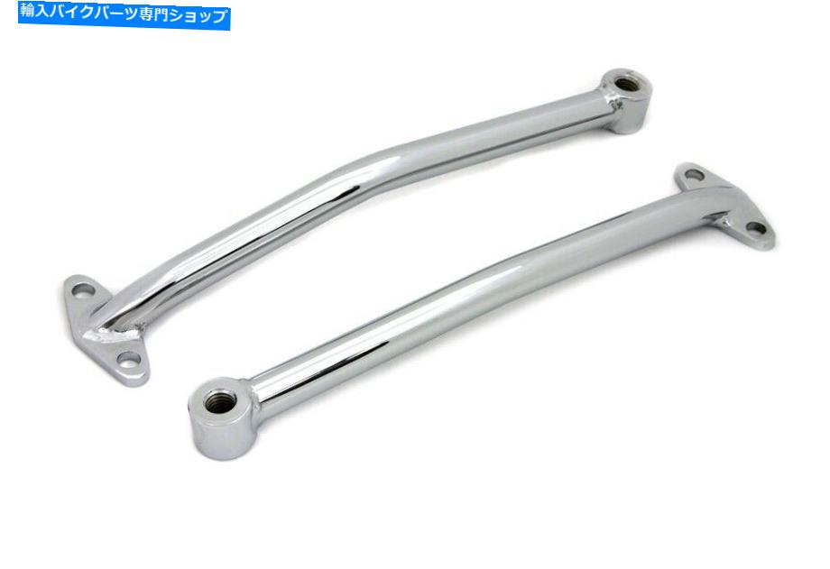 クロームパーツ V-TWIN 31-0559クロームリアフェンダーブレースセットカスタムリジッドフレームチョッパー V-Twin 31-0559 Chrome Rear Fender Brace Set Custom Rigid Frames Chopper【並行輸入品】