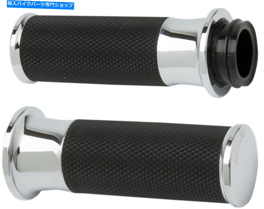 クロームパーツ Arlen Ness - 07-322 - フュージョンシリーズグリップ、滑らか - Chrome Harley Electra Glide Arlen Ness - 07-322 - Fusion Series Grips, Smooth - Chrome Harley Electra Glide【並行輸入品】｜Us Custom Parts Shop USDM