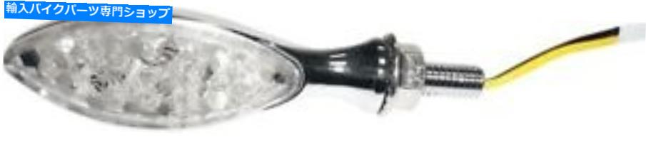 クロームパーツ K＆S LEDウルトラミニスターンマーカーライト楕円形クロム本体25-8912 K & S LED Ultra Mini Stalk Marker Lights Oval Chrome Body 25-8912【並行輸入品】