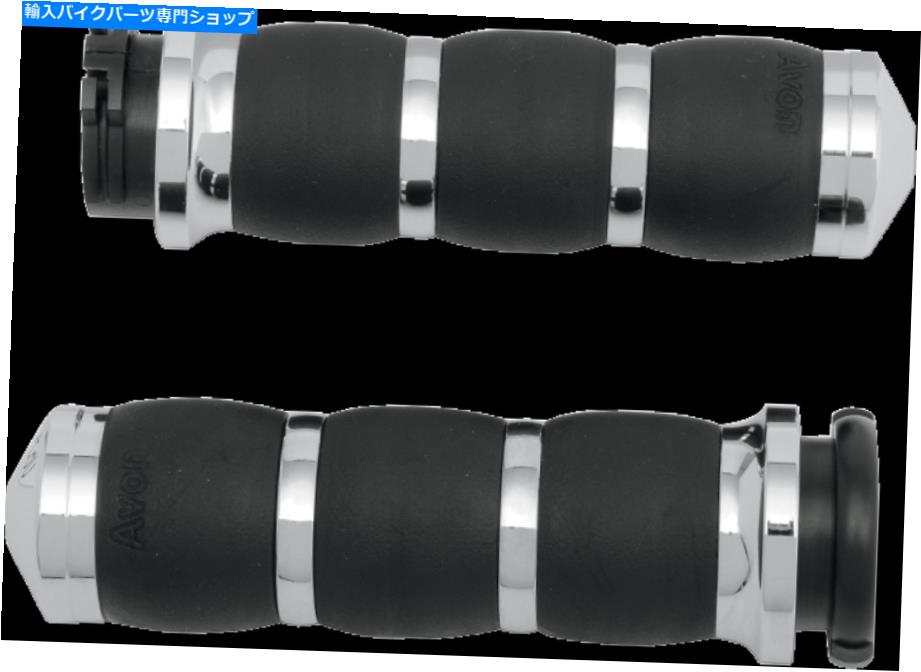 クロームパーツ Avon Chrome Velvetエアハンドルバーハンドグリップ80-19ハーリーダイナツーリングXLソフト Avon Chrome Velvet Air Handlebar Hand Grips 80-19 Harley Dyna Touring XL Softail【並行輸入品】