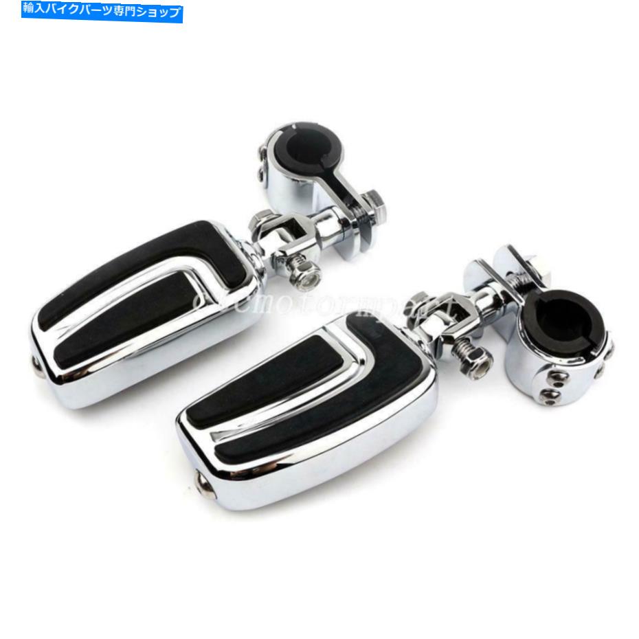 クロームパーツ クロムオートバイハイウェイフットペグはハーレーダビッドソンツーリングスポーツスターのためのレスト Chrome Motorcycle Highway Foot Pegs Rest for Harley Davidson Touring Sportster【並行輸入品】