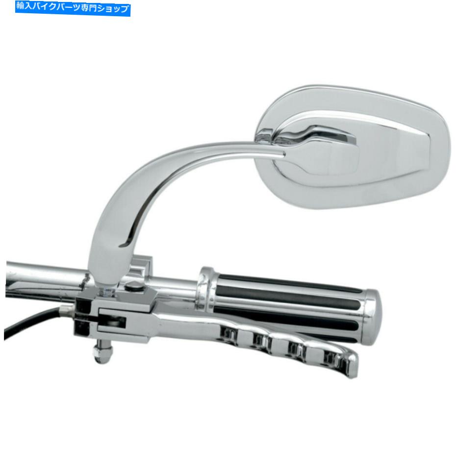 クロームパーツ Russ Wernimontデザイン凸面鏡 - クロム - 左RWD-50046CL Russ Wernimont Designs Convex Mirror - Chrome - Left | RWD-50046CL【並行輸入品】