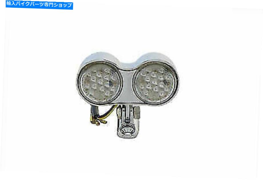 クロームパーツ V-TwinによるハーレーダビッドソンのためのChrome Ovalテールランプアセンブリ赤LED Chrome Oval Tail Lamp Assembly Red LED for Harley Davidson by V-Twin【並行輸入品】