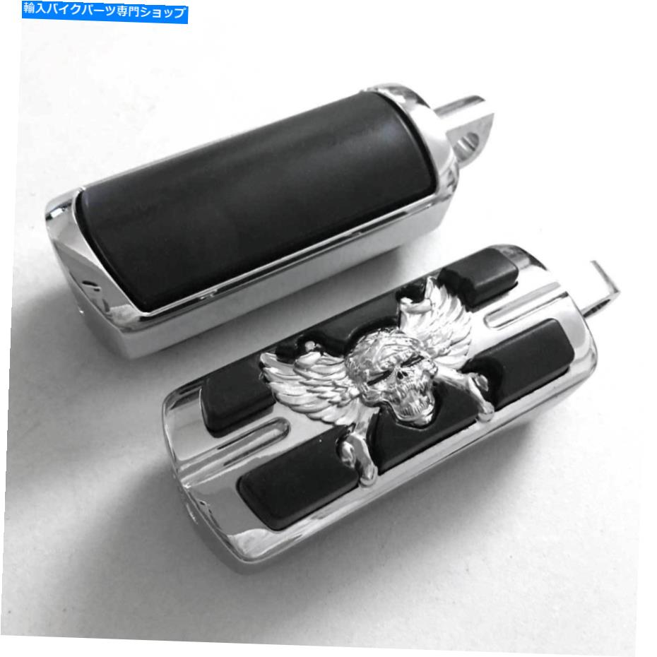 クロームパーツ Harley Sportster 883カスタムXL883デラックスハガロー Chrome Foot Peg Rest For Harley Sportster 883 Custom XL883 Deluxe Hugger Low【並行輸入品】