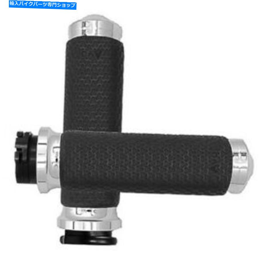 クロームパーツ AVON MF-63A-CHメモリフォームグリップ1.5 "クロムケーブル Avon MF-63A-CH Memory Foam Grips 1.5" Chrome Cable【並行輸入品】|Us Custom Parts Shop USDM