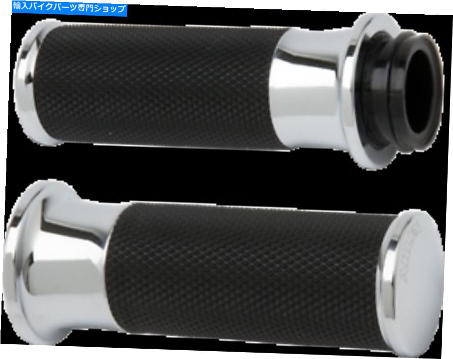 クロームパーツ Arlen Ness 07-320ケーブルスタイルフュージョンシリーズグリップクロームスムージー Arlen Ness 07-320 Cable Style Fusion Series Grips Chrome Smoothie【並行輸入品】