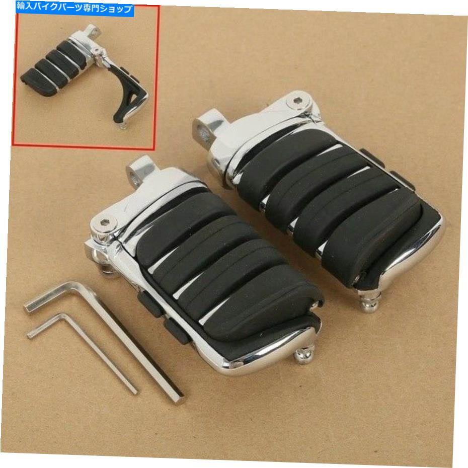 クロームパーツ Harley Touring Road Kingのためのペアクロームスイッチブレード男性マウントフットペグフィット Pair Chrome Switchblade Male Mount Foot Pegs Fit For Harley Touring Road King【並行輸入品】