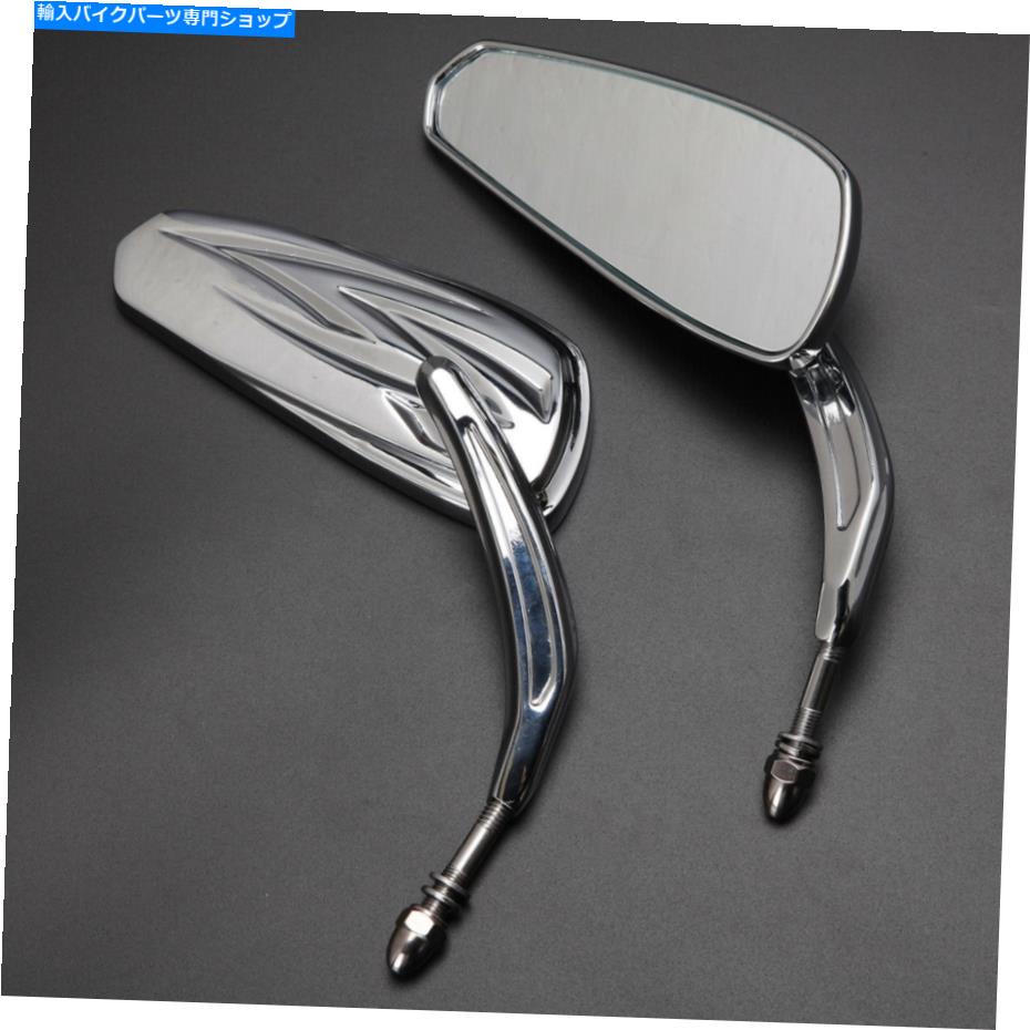 クロームパーツ ストリートグライドハーレーダビッドソンロードグライドVロッドクロームのためのテーパー部族ミラー Tapered Tribal Mirrors For Street Glide Harley Davidson Road Glide V-Rod Chrome【並行輸入品】