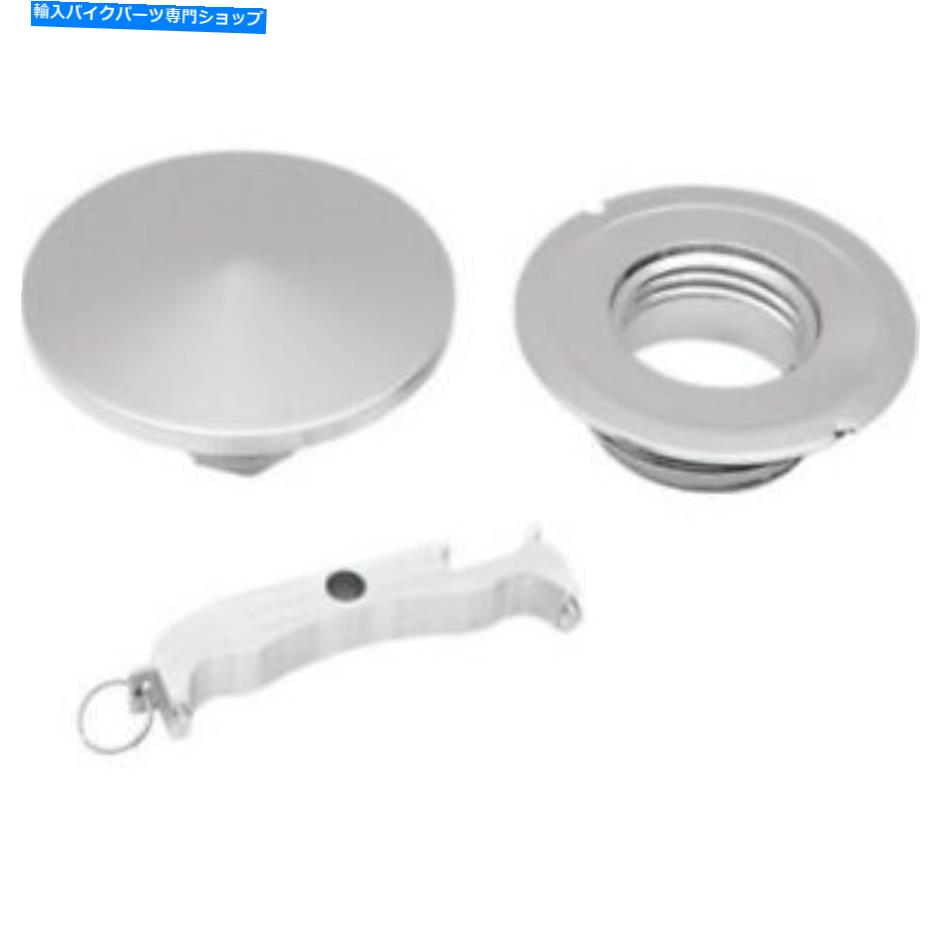 クロームパーツ ペイントプロテクターハーレー96-20が付いているChrome右ハンドネジインガスキャップ Chrome Right Hand Vented Screw-In Gas Cap with Paint Protector Harley 96-20【並行輸入品】｜Us Custom Parts Shop USDM 30,720円
