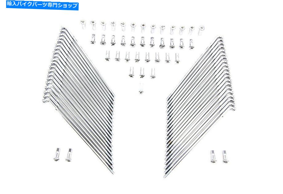 クロームパーツ Chrome 16スポークセットはHarley-Davidsonにフィットをフィットします Chrome 16 Spoke Set fits Harley-Davidson【並行輸入品】