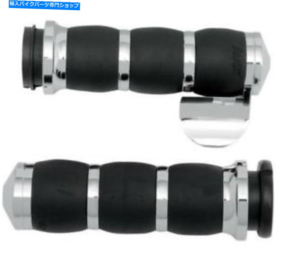 クロームパーツ 2008-18 FLH FLT 16-18 SOSAIL AIR-93フライボスの3リングクロームVAグリップW / BOSS W / BOSS 3-Ring Chrome VA Grips w/ Boss for 2008-18 FLH FLT 16-18 Softail AIR-93-FLY-BOSS【並行輸入品】