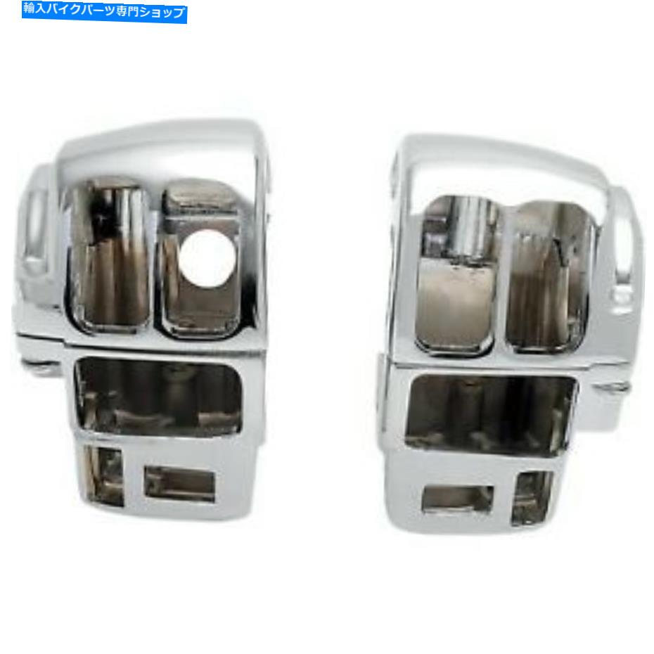 クロームパーツ ドラッグスペシャリティクロームクルーズスイッチハウジング08-13ツーリングWラジオ＆クルーズ Drag Specialties Chrome Cruise Switch Housing for 08-13 Touring w Radio & Cruise【並行輸入品】