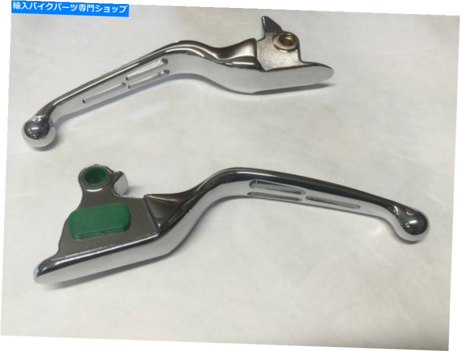 クロームパーツ クロームスロットクラッチブレーキレバーセットハーレーソフトブレイクアウトデラックスファットボーイ15-17 Chrome Slot Clutch Brake Lever Set Harley Softail Breakout Deluxe Fat Boy 15-17【並行輸入品】
