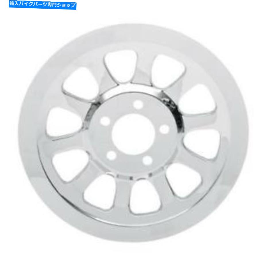 クロームパーツ Harley 2007-17 FXST FLST 1201-0443用クロム外部後部プーリーインサートをドラッグ Drag Chrome Outer Rear Pulley Insert for Harley 2007-17 FXST FLST 1201-0443【並行輸入品】