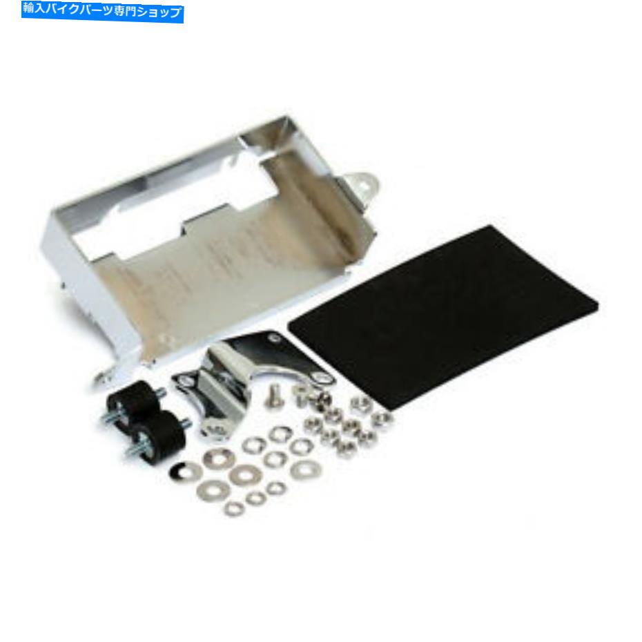 クロームパーツ アセンブリキットクロム、ハーレーのためのバッテリーベースプレート - Davidson 80-86 FX Battery Base Plate With Assembly Kit Chrome, for Harley - Davidson 80-86 Fx【並行輸入品】
