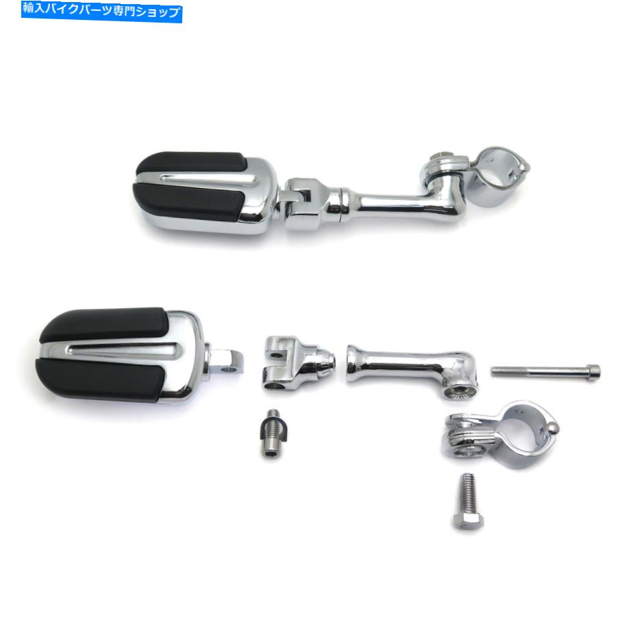クロームパーツ 1-1 / 4「Chrome SlipStram 4.5」ヤマハロードスターウォリアー02-09用ロングフットペグ 1-1/4\