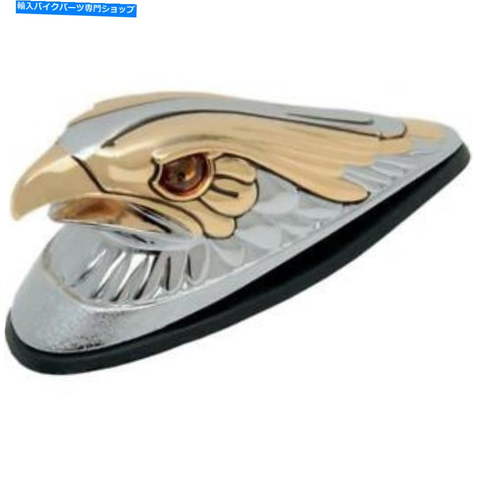 クロームパーツ ドラッグスペックラージクロム/ゴールドイーグルヘッドW /ライトフェンダー飾り - DS-287552 Drag Spec Large Chrome/Gold Eagle Head w/Lights Fender Ornament - DS-287552【並行輸入品】 31,598円