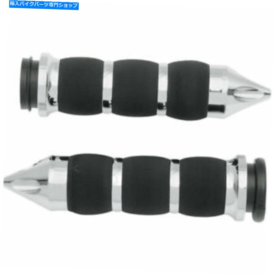 クロームパーツ Avon Chromeスパイクエアクッショングリップ2008-2017ハーリースロットルバイワイヤー Avon Chrome Spike Air Cushioned Grips for 2008-2017 Harley Throttle-by-Wire【並行輸入品】