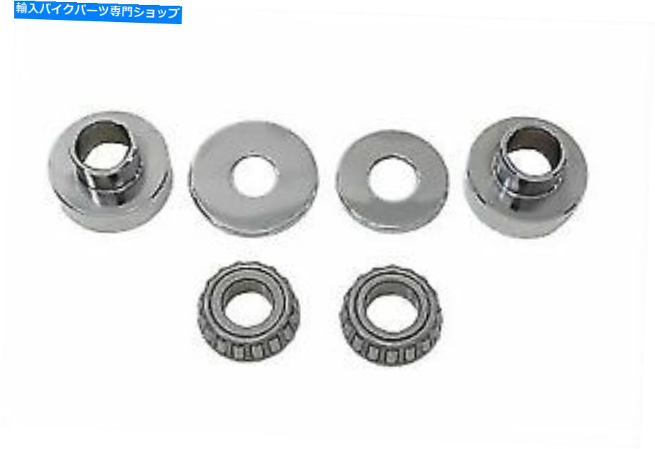 クロームパーツ V-Twinによるハーレーダビッドソン用フォークネックカップ変換キット Fork Neck Cup Conversion Kit for Harley Davidson by V-Twin【並行輸入品】