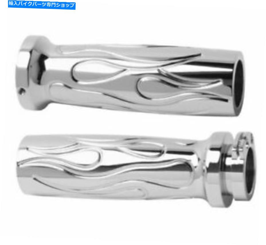 クロームパーツ 勝利のChromeのためのArlen Ness Grips M-1234 Arlen Ness Grips For Victory Chrome Flamed M-1234【並行輸入品】