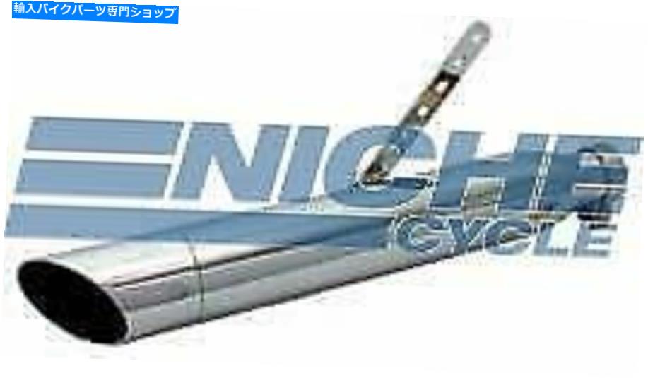 クロームパーツ ロードクローーム左マフラースラッシュカットクローム1.375 \