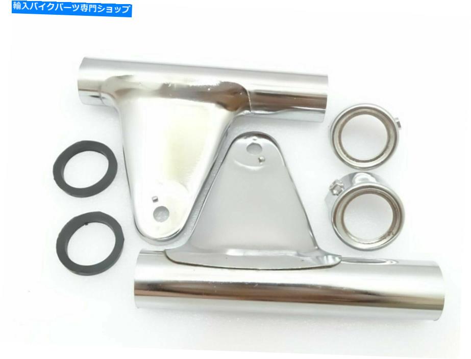クロームパーツ ヤマハRXS100 / RX135の上輪付きクロムヘッドライトホルダー Chrome Headlight Holders With Upper Rings FIT FOR Yamaha RXS100/RX135【並行輸入品】