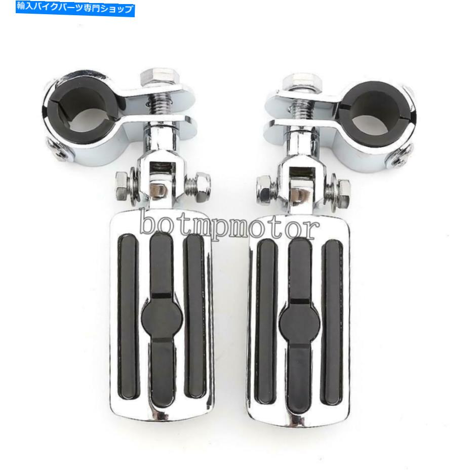 クロームパーツ ハーリーダイナストリートボブスーパーワイドグライドのためのオートバイクロームハイウェイフットペグ Motorcycle Chrome Highway Foot Pegs For Harley Dyna Street Bob Super Wide Glide【並行輸入品】