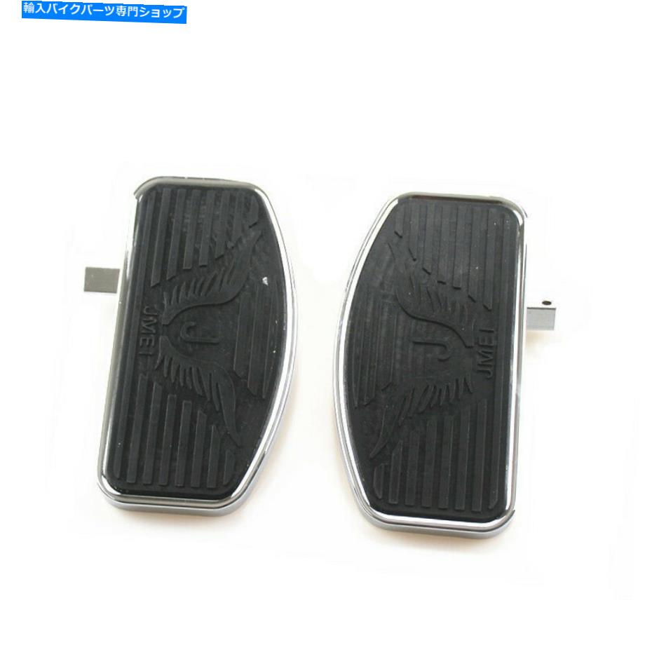 クロームパーツ ホンダカスタムチョッパーのための1ペアオートバイの黒い床板のフロントボードフットレスト 1 Pair Motorcycle Black Floorboard Footboards Footrest For Honda Custom Chopper【並行輸入品】