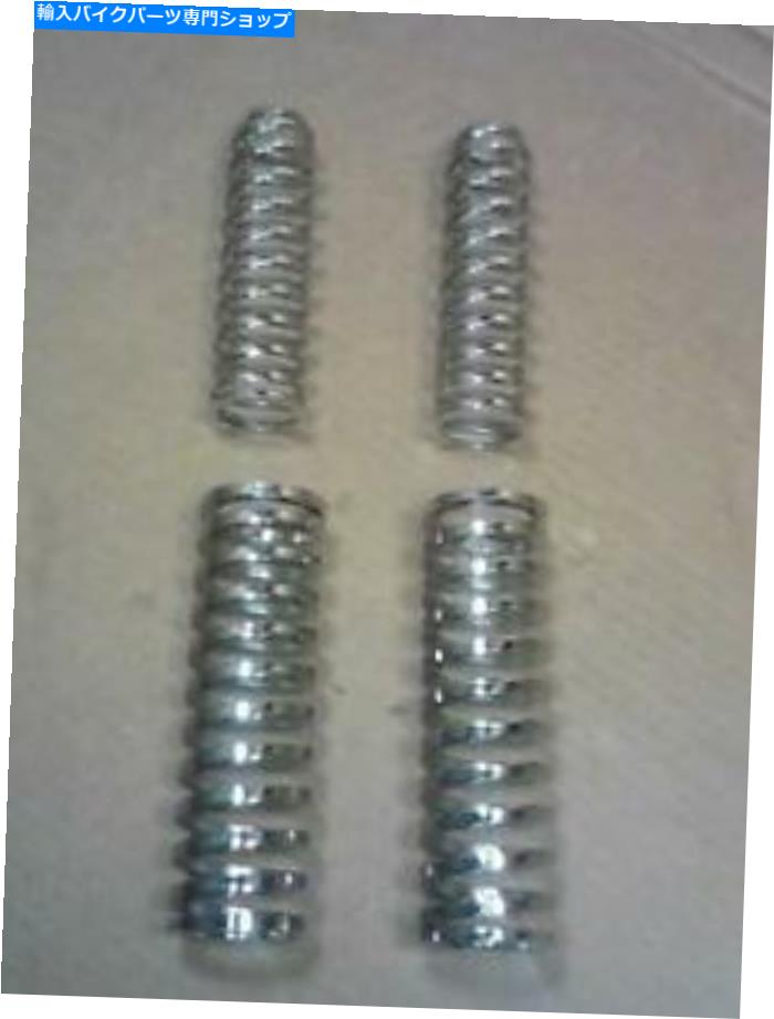 クロームパーツ クロームスクエアエッジフォークスプリングスフィットビンテージハーリースプリーター Chrome Square Edge Fork Springs fit Vintage Harley Springer【並行輸入品】