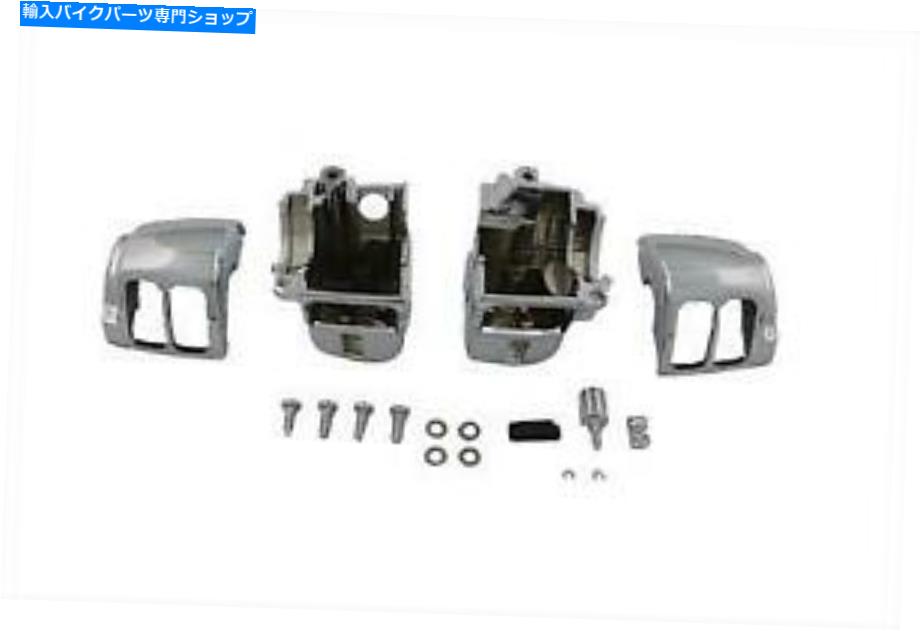 クロームパーツ Harley Davidson 1996-2013 V-T用クロームハンドルバースイッチハウジングキット＃26-0127 Chrome Handlebar Switch Housing Kit for Harley Davidson 1996-2013 V-T# 26-0127【並行輸入品】