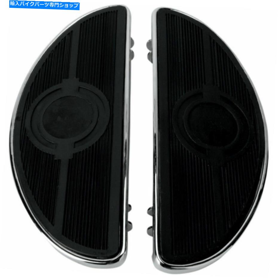 クロームパーツ ハーレーダビッドソンハーフムーンフロアボードWO /振動インサートクロム Harley Davidson Half-Moon Floorboards wo/ Vibration Inserts Chrome【並行輸入品】