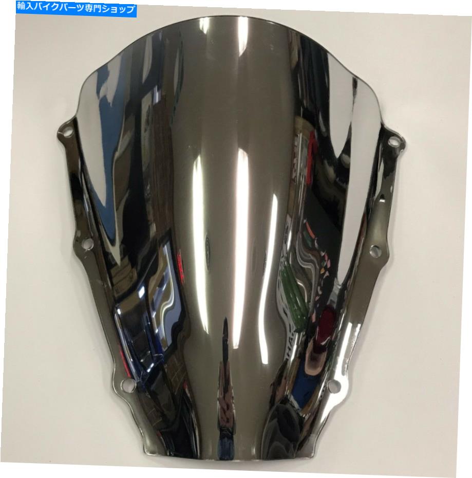 クロームパーツ 2003-2004 CBR600RR V2ダブルバブルフロントガラスフロントスケーンクローム101-WS3211CR 2003-2004 CBR600RR V2 Double Bubble Windshield Windscreen CHROME 101-WS3211CR【並行輸入品】