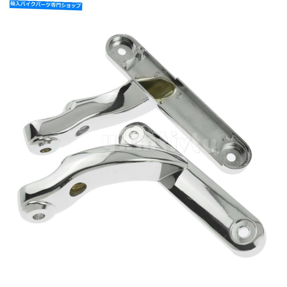 クロームパーツ 97-16 Electra Glide 14-後のFLHXのためのChrome補助照明ブラケットキットフィット Chrome Auxiliary Lighting Brackets Kit Fit For 97-16 Electra Glide 14-later FLHX【並行輸入品】