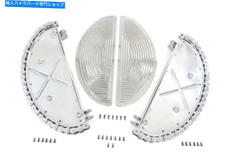 クロームパーツ Chrome Driver Footboardキットチェーンスタイルフィットハーレー - デビッドソン Chrome Driver Footboard Kit Chain Style fits Harley-Davidson【並行輸入品】 31,598円