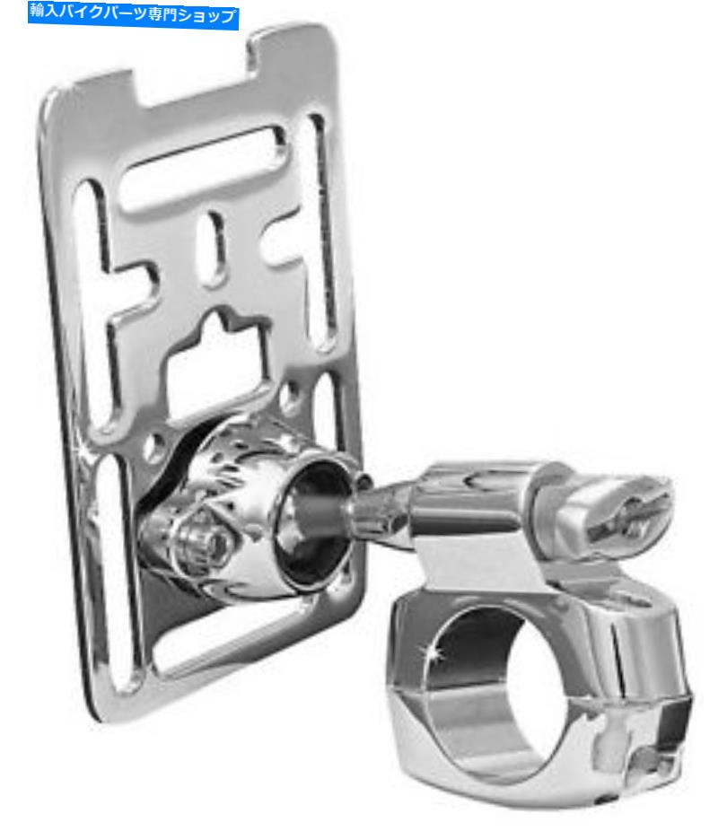 クロームパーツ クレアキンテックコネクトプレミアムXLクロームアクセサリーマウント1681 KURYAKYN TECH-CONNECT PREMIUM XL CHROME ACCESSORY MOUNTS 1681【並行輸入品】