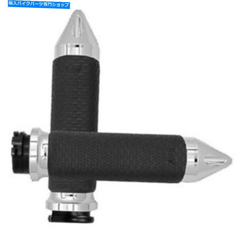 クロームパーツ MF-63A-CH-SPKエイボンケーブルスロットルメモリフォームグリップクロム MF-63A-CH-SPK Avon Cable Throttle Memory Foam Grip Chrome【並行輸入品】