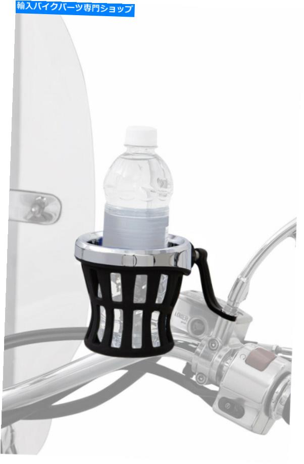 クロームパーツ CIROドリンクホルダークロームW /ブラックミラーマウント（50420） Ciro Drink Holder Chrome w/Black Mirror Mount (50420)【並行輸入品】